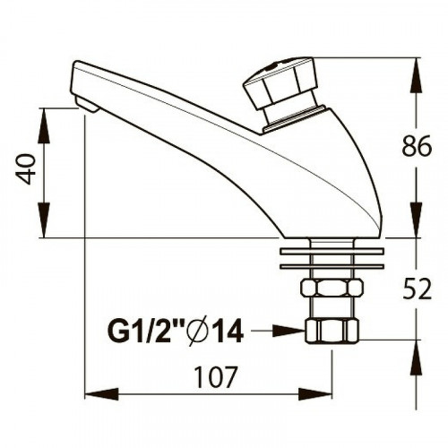 Кран для одного типа воды Paini 52CR537 Хром