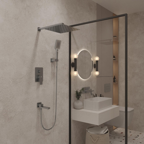 Душевая система Oliveeka D OL-939003-MB цвет Черный матовый