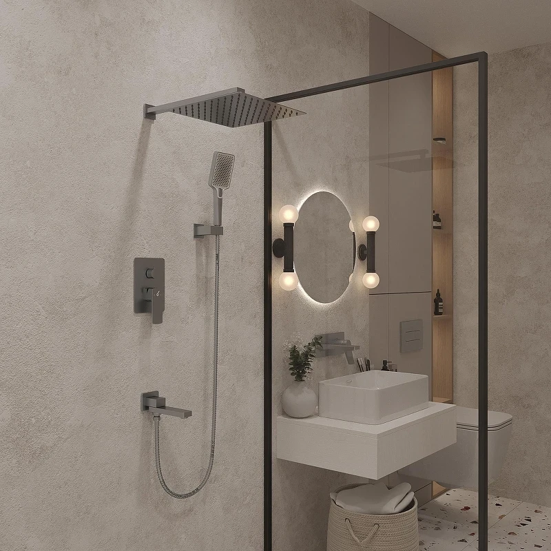 Душевая система Oliveeka D OL-939003-MB цвет Черный матовый