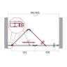 Душевая дверь BelBagno Albano 80 ALBANO-BS-12-80-C-Cr профиль Хром стекло прозрачное