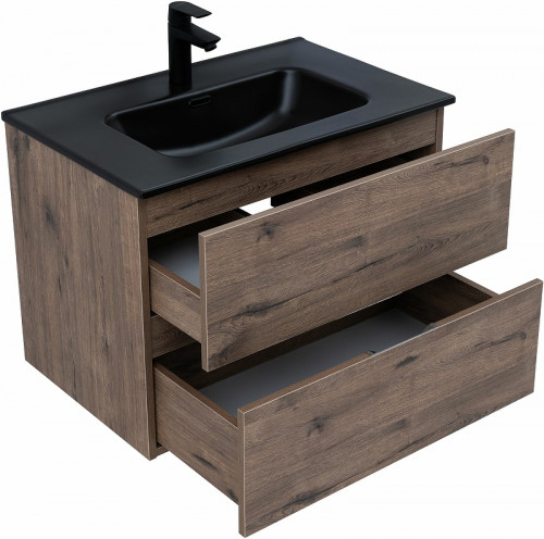 Тумба под раковину Aquanet Алвита New 70 334185 подвесная Дуб веллингтон табак МДФ / ЛДСП