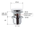 Донный клапан Remer 905CC2114XV click-clack цвет Сталь