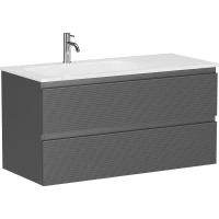 Тумба под раковину Sancos Folk 100 L FL100LGS подвесная Grey soft МДФ / ЛДСП