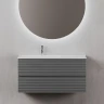 Тумба под раковину Sancos Folk 100 L FL100LGS подвесная Grey soft МДФ / ЛДСП