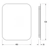 Зеркало Defesto Opti 40x50 DF 2801S с подсветкой 15W-4500К/Сенсорный выключатель/Нейтральный белый свет