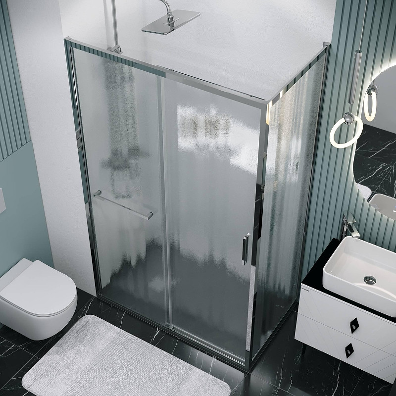 Душевая стенка Grossman Style 100 200.K33.05.100.10.02 профиль Хром стекло шиншилла