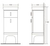 Тумба BelBagno Prado 45 PRADO-1100-AC-PC-NL Nero Laccato Lucido МДФ / ЛДСП