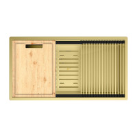 Кухонная мойка Lemark Tabaga 820 9938134 цвет Светлое золото