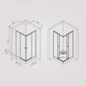Душевой уголок AM.PM X-Joy 90х90 W94G-403-9090-MT1K профиль Хром матовый стекло прозрачное