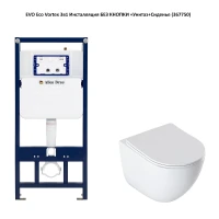 Унитаз с инсталляцией Aquanet EcoVortex 348039+347722 цвет Белый с сиденьем Микролифт
