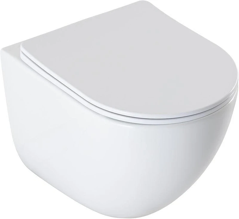 Унитаз с инсталляцией Aquanet EcoVortex 348039+347722 цвет Белый с сиденьем Микролифт