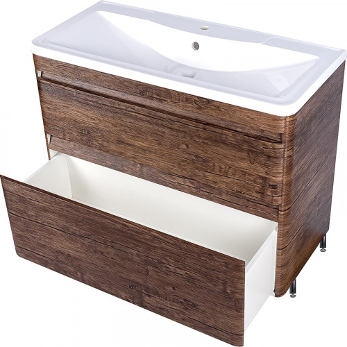 Тумба под раковину Style Line Атлантика 100 Люкс Plus ЛС-00000614 Старое дерево МДФ / ЛДСП