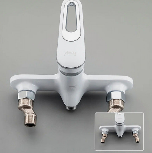 Смеситель для ванны Frap H49 F2249 универсальный Белый Хром латунь на стену