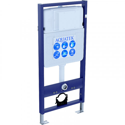 Инсталляция Aquatek Standart 50 INS-0000012 для унитаза без клавиши смыва нержавеющая сталь