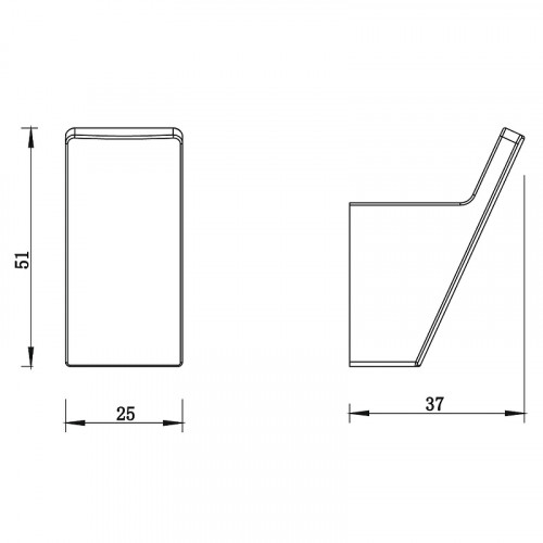 Крючок Whitecross Cubo gunmetal CU2415GM Оружейная сталь