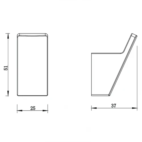 Крючок Whitecross Cubo gunmetal CU2415GM Оружейная сталь