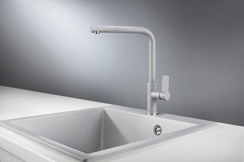 Смеситель для кухни Granula 2502 цвет Алюминиум