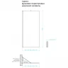 Душевая перегородка Maybah Glass MGD-693-3ш 890x1950 в широком профиле Золото стекло графитовое