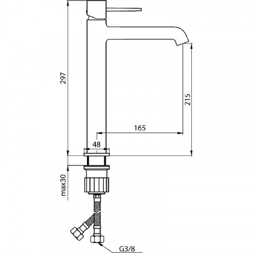 Смеситель для раковины Damixa Sirius 860220000 Хром латунь