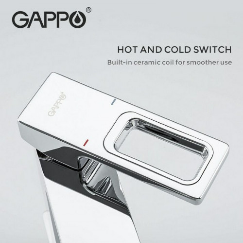 Смеситель для раковины Gappo G18 G1018-1 Хром латунь
