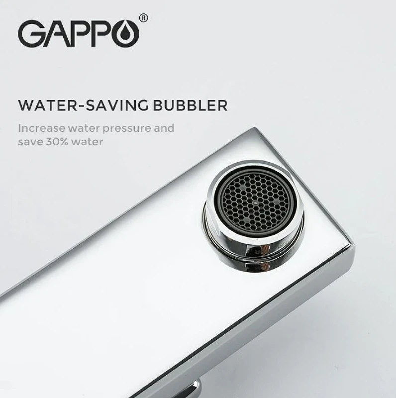 Смеситель для раковины Gappo G18 G1018-1 Хром латунь