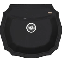 Кухонная мойка Florentina Эмилия-640 20.355.D0640.302 Антрацит искусственный камень (литьевой мрамор) встраиваемый