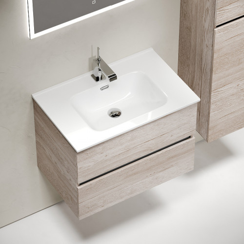 Тумба под раковину Sancos Urban 70 UR70EG подвесная Дуб Галифакс натуральный МДФ / ЛДСП