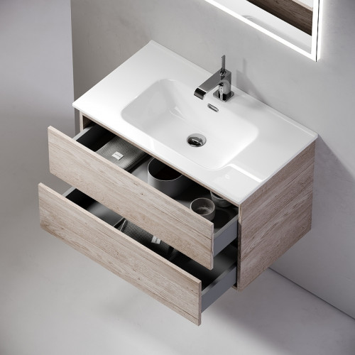 Тумба под раковину Sancos Urban 70 UR70EG подвесная Дуб Галифакс натуральный МДФ / ЛДСП