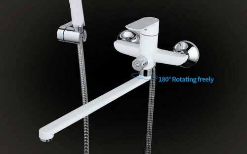 Смеситель для ванны Gappo G48 G2248 универсальный Белый Хром латунь на стену