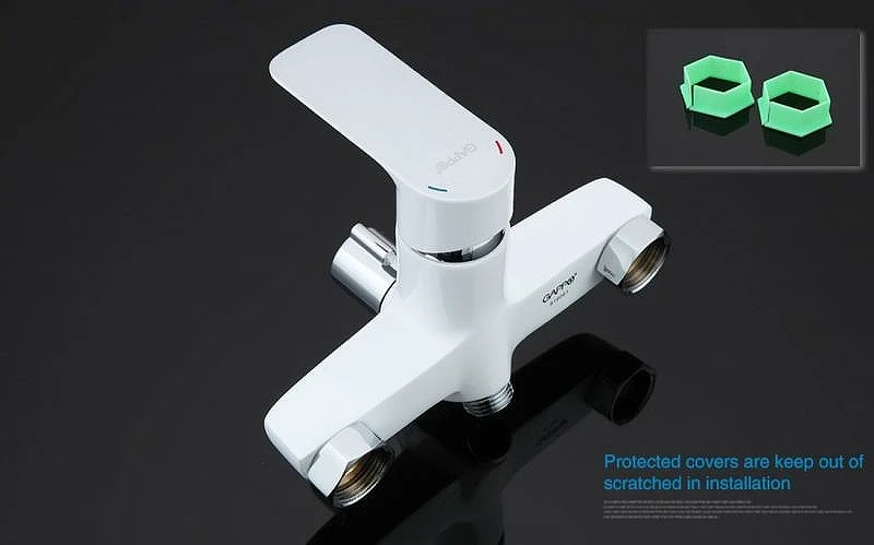 Смеситель для ванны Gappo G48 G2248 универсальный Белый Хром латунь на стену