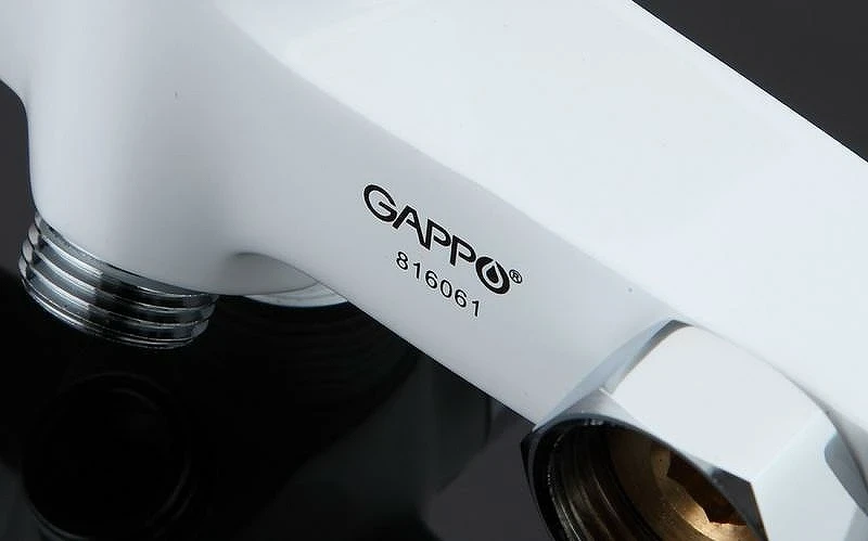 Смеситель для ванны Gappo G48 G2248 универсальный Белый Хром латунь на стену