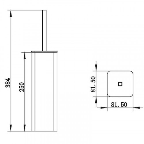 Ершик для унитаза Whitecross Cubo black CU2474BL Черный матовый