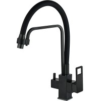 Смеситель для кухни Haiba HB76615-7 Черный матовый латунь
