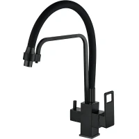 Смеситель для кухни Haiba HB76615-7 Черный матовый латунь