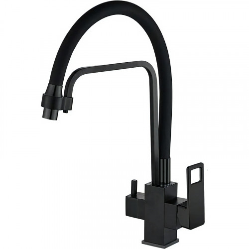 Смеситель для кухни Haiba HB76615-7 Черный матовый латунь