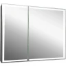Зеркальный шкаф Art&Max Techno AM-Tec-1000-800-2D-F-Nero с подсветкой с бесконтактным выключателем Черный МДФ / ЛДСП, стекло