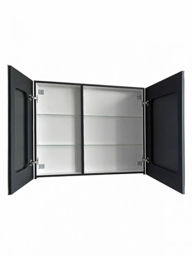Зеркальный шкаф Art&amp;Max Techno AM-Tec-1000-800-2D-F-Nero с подсветкой с бесконтактным выключателем Черный МДФ / ЛДСП, стекло