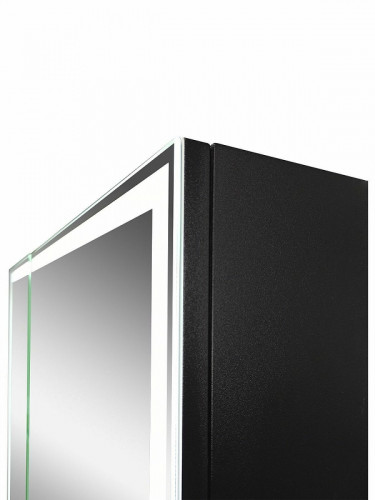 Зеркальный шкаф Art&amp;Max Techno AM-Tec-1000-800-2D-F-Nero с подсветкой с бесконтактным выключателем Черный МДФ / ЛДСП, стекло