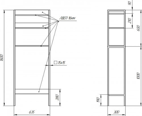 Стеллаж Sanflor 64 82613185 над сантехникой Белый муар МДФ / ЛДСП
