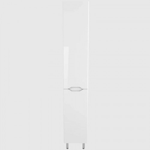 Шкаф пенал Style Line Марелла 30 L Люкс Plus СС-00002428 с бельевой корзиной Белый глянец антискрейтч МДФ / ЛДСП