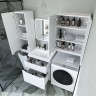 Шкаф пенал Style Line Марелла 30 L Люкс Plus СС-00002428 с бельевой корзиной Белый глянец антискрейтч МДФ / ЛДСП