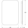 Зеркало Defesto Opti 40x60 DF 2812R с подсветкой 17W-3000К/ИК - выключатель/Теплый белый свет
