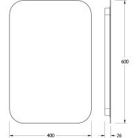 Зеркало Defesto Opti 40x60 DF 2812R с подсветкой 17W-3000К/ИК - выключатель/Теплый белый свет