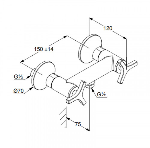 Смеситель для душа Kludi Nova Fonte 207100539