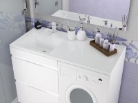 Раковина Stella Polar Мадлен 105 L SP-00001367 с местом под стиральную машину Белая