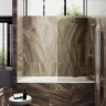 Шторка для ванны Maybah Glass MGV-575-4 515х1400 складная 2 секции Хром глянцевый стекло бронзовое матовое