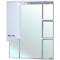 Зеркало со шкафом Bellezza Дрея 75 L 4611312002017 с подсветкой L Белое МДФ / ЛДСП, стекло