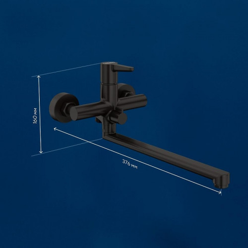 Смеситель для ванны Urbatec Veneto VE50753YO универсальный цвет Черный брашированный