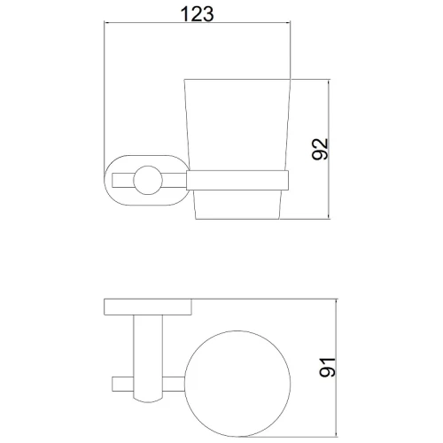 Стакан для зубных щеток Belz B900 B90006 Хром