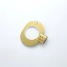 Стакан для зубных щеток Gappo G30906-3 цвет Золотой сатин